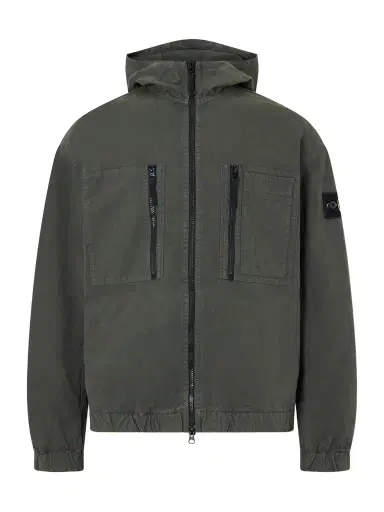 Stone Island Logo-Appliquéd Garment-Dyed Cotton Ripstop Hooded Jacket - Men | Thumbnail 1 Stone Island Logo-Appliquéd Garment-Dyed Cotton Ripstop Hooded Jacket - Men | Thumbnail 1