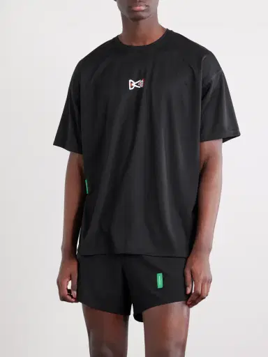 District Vision Logo-Print Perforated Recycled-Jersey T-Shirt - Men | Thumbnail 3 District Vision Logo-Print Perforated Recycled-Jersey T-Shirt - Men | Thumbnail 3