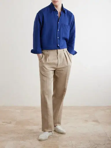 Anderson & Sheppard Linen Shirt - Men | Thumbnail 2 Anderson & Sheppard Linen Shirt - Men | Thumbnail 2