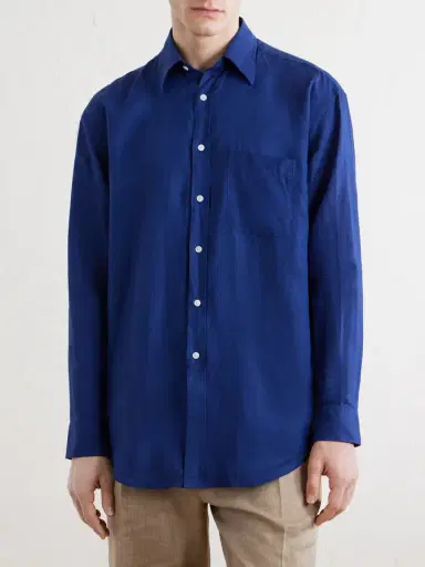 Anderson & Sheppard Linen Shirt - Men | Thumbnail 3 Anderson & Sheppard Linen Shirt - Men | Thumbnail 3