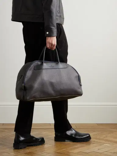 Bleu de Chauffe Bowling Full-Grain Leather Weekend Bag - Men | Thumbnail 2 Bleu de Chauffe Bowling Full-Grain Leather Weekend Bag - Men | Thumbnail 2