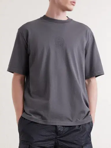 Stone Island Logo-Detailed Organic Cotton-Jersey T-Shirt - Men | Thumbnail 3 Stone Island Logo-Detailed Organic Cotton-Jersey T-Shirt - Men | Thumbnail 3