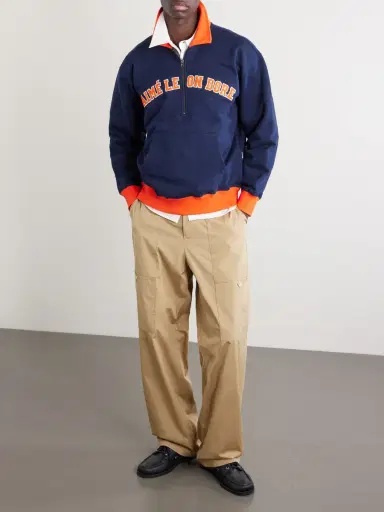 Aimé Leon Dore Logo-Embroidered Cotton-Jersey Half-Zip Sweatshirt - Men | Thumbnail 2 Aimé Leon Dore Logo-Embroidered Cotton-Jersey Half-Zip Sweatshirt - Men | Thumbnail 2