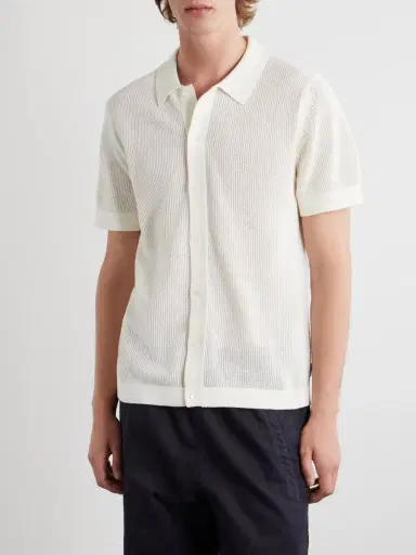 Onia Crocheted Cotton Shirt - Men | Thumbnail 3 Onia Crocheted Cotton Shirt - Men | Thumbnail 3