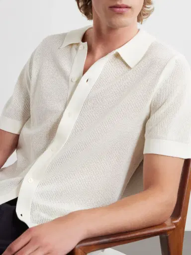 Onia Crocheted Cotton Shirt - Men | Thumbnail 5 Onia Crocheted Cotton Shirt - Men | Thumbnail 5