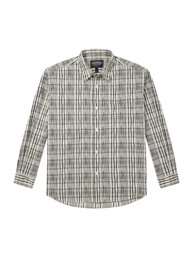 FrizmWORKS Striped Crinkled Cotton-Blend Shirt - Men | Thumbnail 1 FrizmWORKS Striped Crinkled Cotton-Blend Shirt - Men | Thumbnail 1