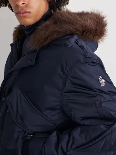 Moncler Grenoble Breche Shearling-Trimmed Gabardine Hooded Down Jacket - Men | Thumbnail 4 Moncler Grenoble Breche Shearling-Trimmed Gabardine Hooded Down Jacket - Men | Thumbnail 4