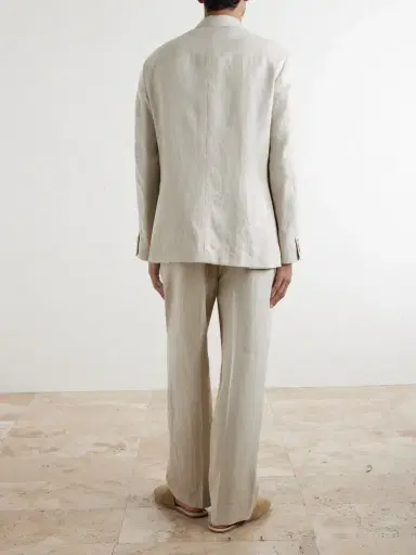 Kaptain Sunshine Straight-Leg Linen and Silk-Blend Trousers - Men | Thumbnail 4 Kaptain Sunshine Straight-Leg Linen and Silk-Blend Trousers - Men | Thumbnail 4