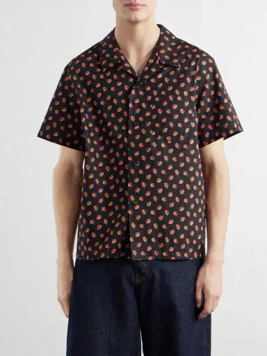 JW Anderson Camp-Collar Printed Cotton Shirt - Men | Thumbnail 3 JW Anderson Camp-Collar Printed Cotton Shirt - Men | Thumbnail 3