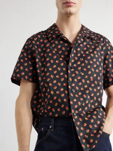 JW Anderson Camp-Collar Printed Cotton Shirt - Men | Thumbnail 5 JW Anderson Camp-Collar Printed Cotton Shirt - Men | Thumbnail 5