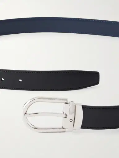 Montblanc 3cm Horseshoe Reversible Leather Belt - Men | Thumbnail 2 Montblanc 3cm Horseshoe Reversible Leather Belt - Men | Thumbnail 2