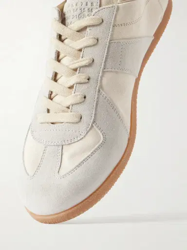 Maison Margiela Replica Suede-Trimmed Leather Sneakers - Men | Thumbnail 5 Maison Margiela Replica Suede-Trimmed Leather Sneakers - Men | Thumbnail 5
