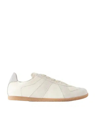 Maison Margiela Replica Suede-Trimmed Leather Sneakers - Men | Thumbnail 1 Maison Margiela Replica Suede-Trimmed Leather Sneakers - Men | Thumbnail 1