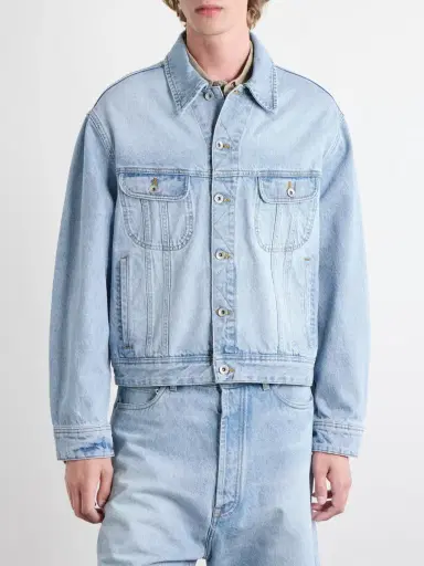 Studio Nicholson Derby Cropped Denim Jacket - Men | Thumbnail 3 Studio Nicholson Derby Cropped Denim Jacket - Men | Thumbnail 3