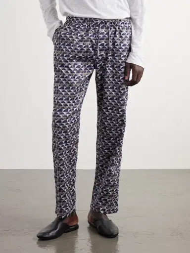 Zimmerli Printed Cotton-Sateen Pyjama Trousers - Men | Thumbnail 3 Zimmerli Printed Cotton-Sateen Pyjama Trousers - Men | Thumbnail 3