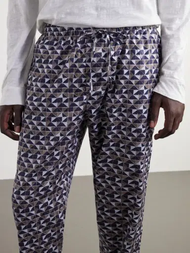 Zimmerli Printed Cotton-Sateen Pyjama Trousers - Men | Thumbnail 5 Zimmerli Printed Cotton-Sateen Pyjama Trousers - Men | Thumbnail 5