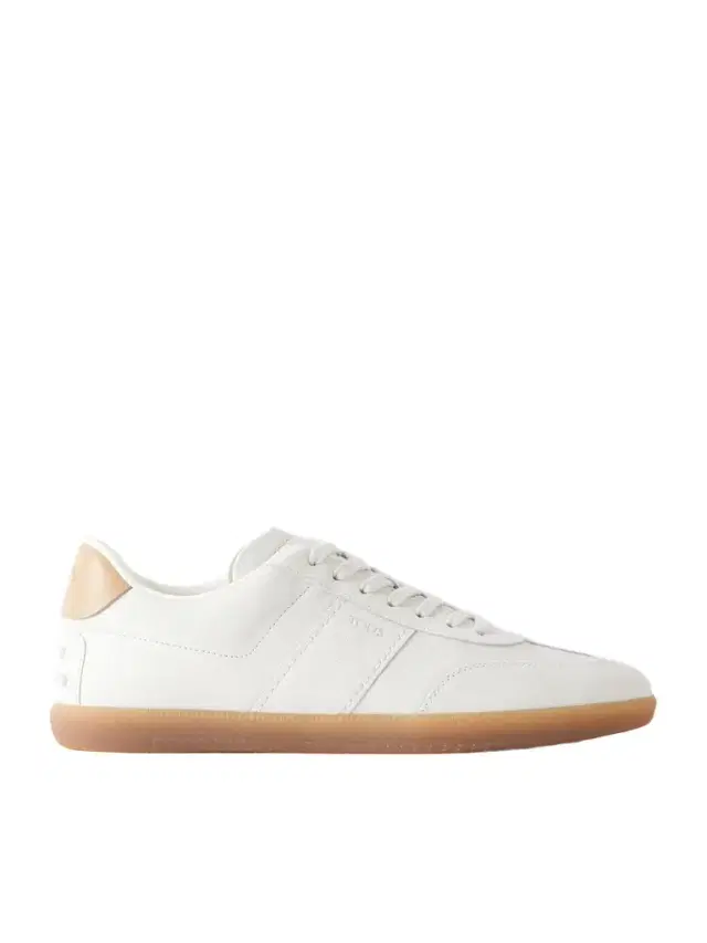 Suede-Trimmed Leather Sneakers - Men Suede-Trimmed Leather Sneakers - Men