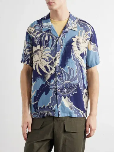 JW Anderson Camp-Collar Floral-Print Voile Shirt - Men | Thumbnail 3 JW Anderson Camp-Collar Floral-Print Voile Shirt - Men | Thumbnail 3