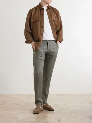 Kiton Tapered Linen Trousers - Men | Thumbnail 2 Kiton Tapered Linen Trousers - Men | Thumbnail 2