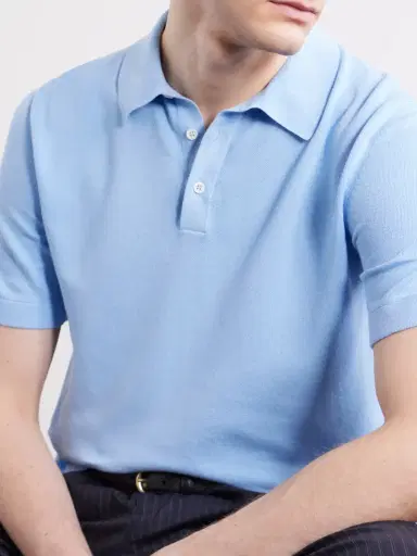 Anderson & Sheppard Organic Cotton Polo Shirt - Men | Thumbnail 5 Anderson & Sheppard Organic Cotton Polo Shirt - Men | Thumbnail 5