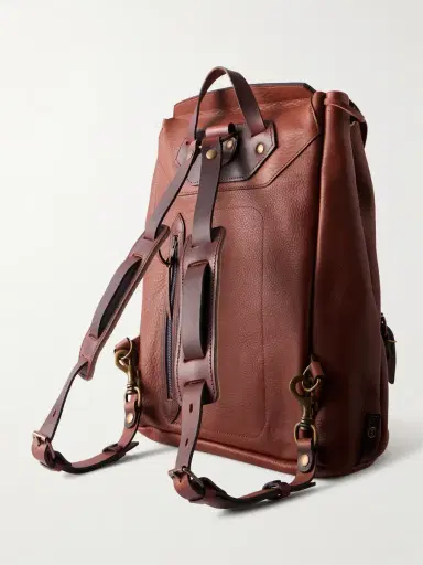 Bleu de Chauffe Zibeline Full-Grain Leather Backpack - Men | Thumbnail 4 Bleu de Chauffe Zibeline Full-Grain Leather Backpack - Men | Thumbnail 4