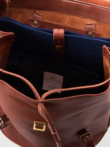 Bleu de Chauffe Zibeline Full-Grain Leather Backpack - Men | Thumbnail 6 Bleu de Chauffe Zibeline Full-Grain Leather Backpack - Men | Thumbnail 6