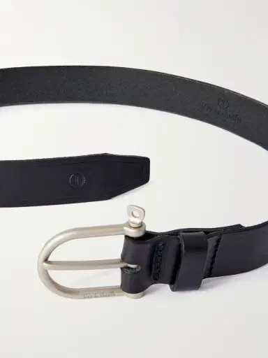 Bleu de Chauffe 3.5cm Manille Leather Belt - Men | Thumbnail 2 Bleu de Chauffe 3.5cm Manille Leather Belt - Men | Thumbnail 2
