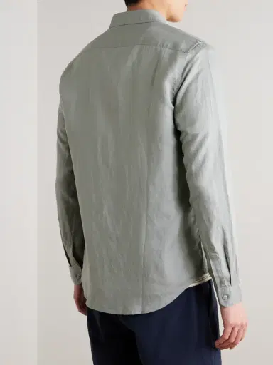 Onia Air Spread-Collar Linen and Lyocell-Blend Shirt - Men | Thumbnail 4 Onia Air Spread-Collar Linen and Lyocell-Blend Shirt - Men | Thumbnail 4