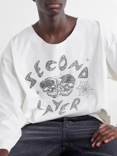 Second/Layer Distressed Printed Cotton-Jersey T-Shirt - Men | Thumbnail 5 Second/Layer Distressed Printed Cotton-Jersey T-Shirt - Men | Thumbnail 5