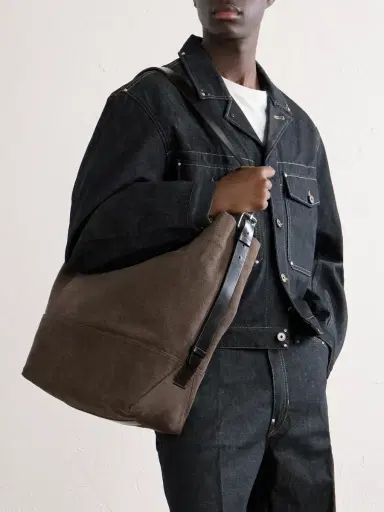 Lemaire Leather-Trimmed Canvas Tote Bag - Men | Thumbnail 3 Lemaire Leather-Trimmed Canvas Tote Bag - Men | Thumbnail 3