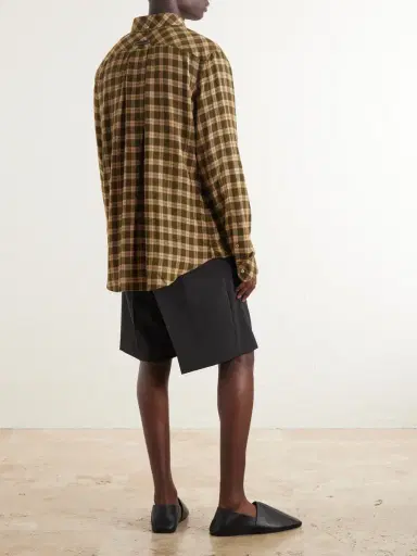 Wales Bonner Canopy Button-Down Logo-Embroidered Checked Cotton Shirt - Men | Thumbnail 4 Wales Bonner Canopy Button-Down Logo-Embroidered Checked Cotton Shirt - Men | Thumbnail 4