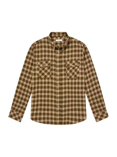 Wales Bonner Canopy Button-Down Logo-Embroidered Checked Cotton Shirt - Men | Thumbnail 1 Wales Bonner Canopy Button-Down Logo-Embroidered Checked Cotton Shirt - Men | Thumbnail 1