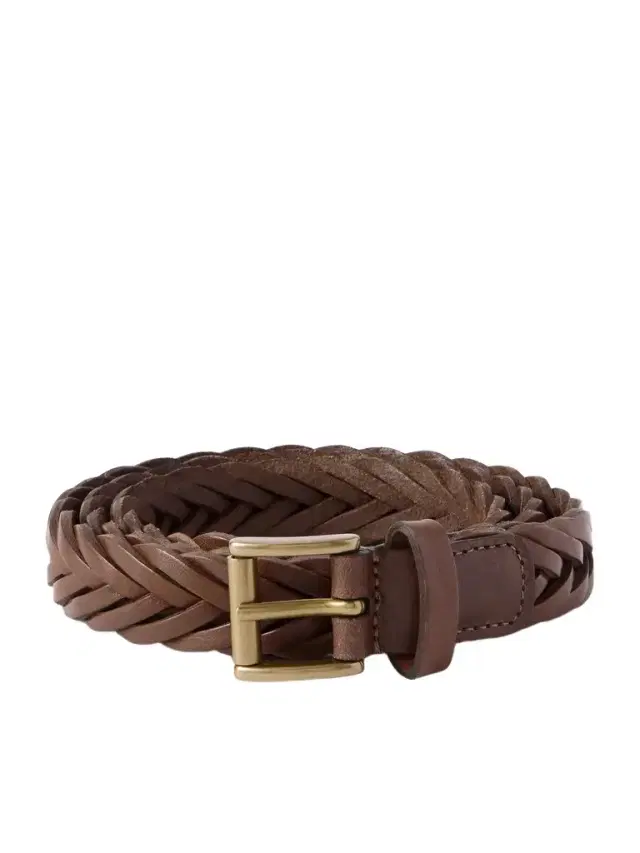 2.5cm Woven Leather Belt - Men 2.5cm Woven Leather Belt - Men