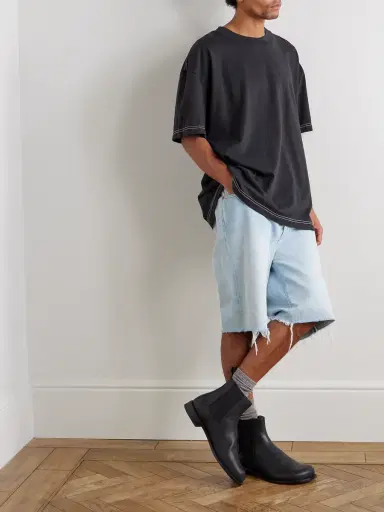 AGOLDE Anson Straight-Leg Frayed Denim Shorts - Men | Thumbnail 2 AGOLDE Anson Straight-Leg Frayed Denim Shorts - Men | Thumbnail 2