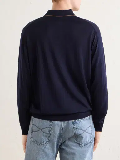 Kiton Merino Wool Polo Shirt - Men | Thumbnail 4 Kiton Merino Wool Polo Shirt - Men | Thumbnail 4