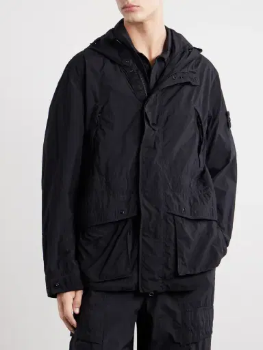 Stone Island STONE ISLAND GHOST Logo-Appliquéd Garment-Dyed Shell Hooded Parka - Men | Thumbnail 3 Stone Island STONE ISLAND GHOST Logo-Appliquéd Garment-Dyed Shell Hooded Parka - Men | Thumbnail 3