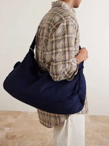 FrizmWORKS Sashiko Denim Messenger Bag - Men | Thumbnail 3 FrizmWORKS Sashiko Denim Messenger Bag - Men | Thumbnail 3