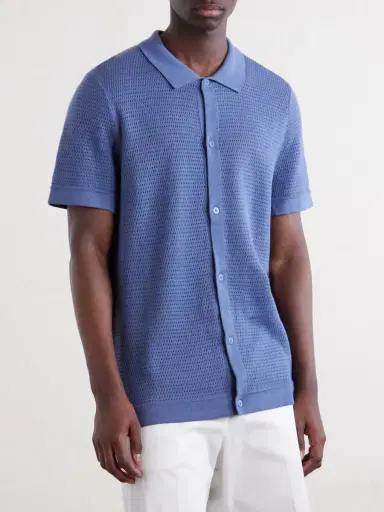 Onia Open-Knit Cotton Shirt - Men | Thumbnail 3 Onia Open-Knit Cotton Shirt - Men | Thumbnail 3