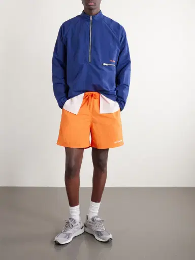 Aimé Leon Dore Straight-Leg Logo-Embroidered Shell Drawstring Shorts - Men | Thumbnail 2 Aimé Leon Dore Straight-Leg Logo-Embroidered Shell Drawstring Shorts - Men | Thumbnail 2