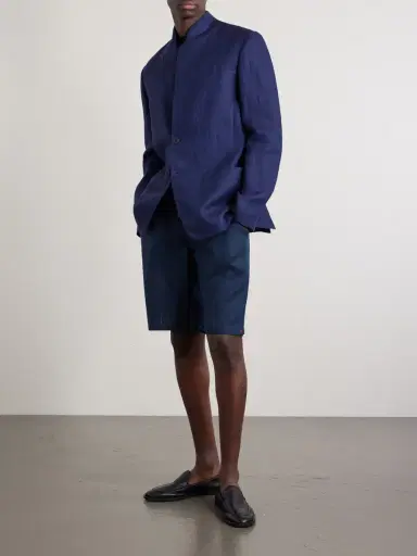 Kiton Drawstring Linen Straight-leg Shorts - Men | Thumbnail 2 Kiton Drawstring Linen Straight-leg Shorts - Men | Thumbnail 2