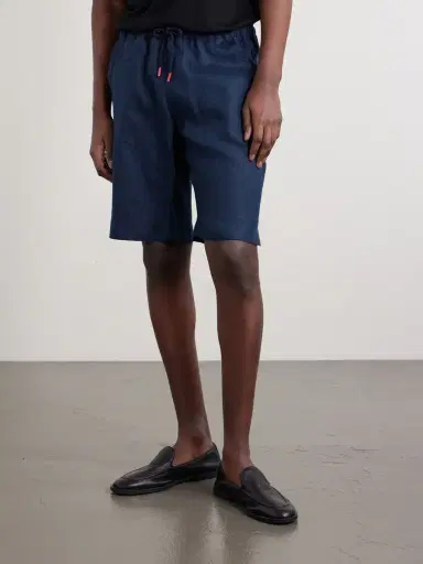 Kiton Drawstring Linen Straight-leg Shorts - Men | Thumbnail 3 Kiton Drawstring Linen Straight-leg Shorts - Men | Thumbnail 3