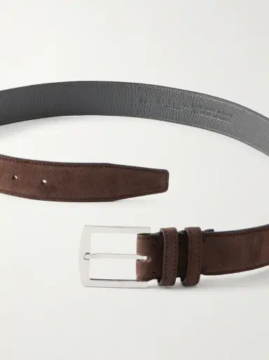 Kiton 3.5cm Suede Belt - Men | Thumbnail 3 Kiton 3.5cm Suede Belt - Men | Thumbnail 3