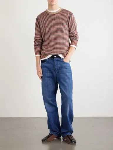 Wales Bonner Chant Striped Merino Wool Sweater - Men | Thumbnail 2 Wales Bonner Chant Striped Merino Wool Sweater - Men | Thumbnail 2