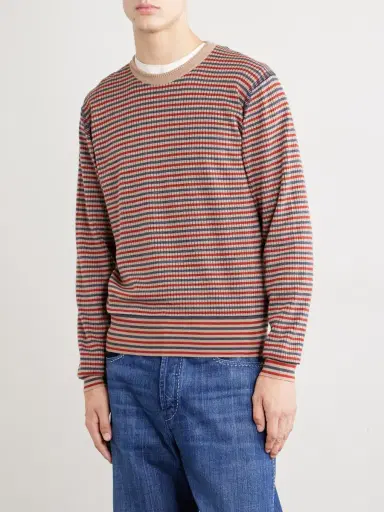 Wales Bonner Chant Striped Merino Wool Sweater - Men | Thumbnail 3 Wales Bonner Chant Striped Merino Wool Sweater - Men | Thumbnail 3