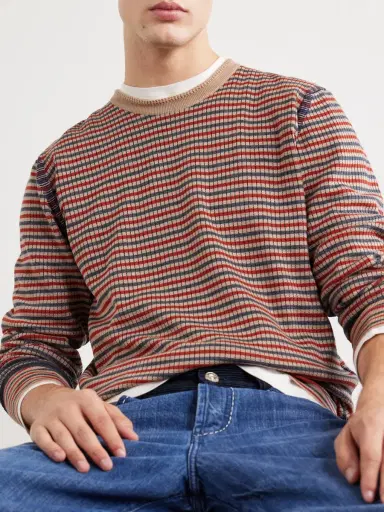 Wales Bonner Chant Striped Merino Wool Sweater - Men | Thumbnail 5 Wales Bonner Chant Striped Merino Wool Sweater - Men | Thumbnail 5
