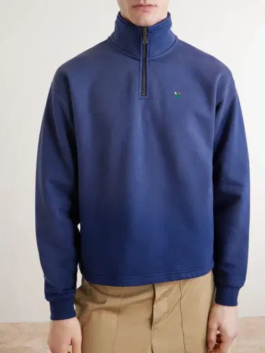Aimé Leon Dore Logo-Embroidered Cotton-Jersey Half-Zip Sweatshirt - Men | Thumbnail 3 Aimé Leon Dore Logo-Embroidered Cotton-Jersey Half-Zip Sweatshirt - Men | Thumbnail 3
