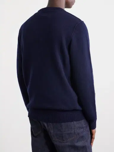 Stone Island Logo-Appliquéd Wool-Blend Sweater - Men | Thumbnail 4 Stone Island Logo-Appliquéd Wool-Blend Sweater - Men | Thumbnail 4