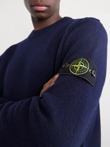 Stone Island Logo-Appliquéd Wool-Blend Sweater - Men | Thumbnail 5 Stone Island Logo-Appliquéd Wool-Blend Sweater - Men | Thumbnail 5