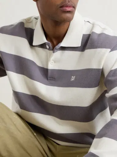 Aimé Leon Dore Striped Cotton-Jersey Polo Sweater - Men | Thumbnail 5 Aimé Leon Dore Striped Cotton-Jersey Polo Sweater - Men | Thumbnail 5