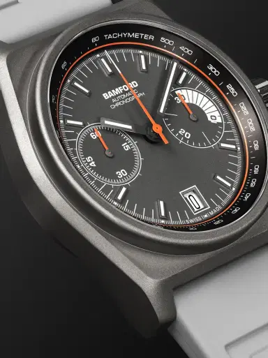 Bamford London B347 Automatic Chronograph 41.5mm Titanium and Rubber Watch, Ref. No. B3TIGRWH.B2RUGR - Men | Thumbnail 5 Bamford London B347 Automatic Chronograph 41.5mm Titanium and Rubber Watch, Ref. No. B3TIGRWH.B2RUGR - Men | Thumbnail 5